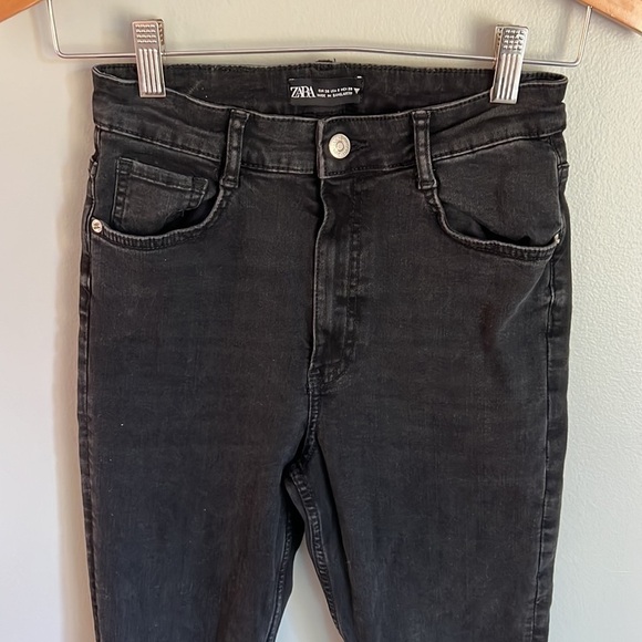 Zara Women’s High Waisted Black Skinny Jeans Size 6 - Picture 6 of 12